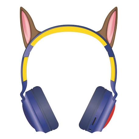 Casque audio Bluetooth 2-en-1 - LEXIBOOK - La Pat’Patrouille - Effets lumineux - Design mignon - Portée 10m BLEU 1 - vertbaudet enfant 