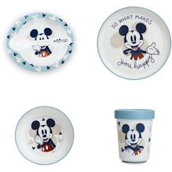 Puériculture-Pack repas 2ème age THERMOBABY MICKEY - 3 Assiettes + un gobelet + 1 cuillère