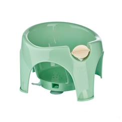 Puériculture-Toilette de bébé-Anneau de bain enfant THERMOBABY AQUAFUN Vert céladon - Jouet bleu - Fabriqué en France