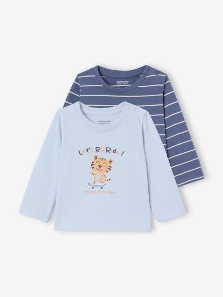 Bébé-T-shirt, sous-pull-Lot de 2 T-shirts manches bébé