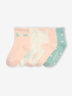 -Lot de 5 paires de chaussettes "love" bébé