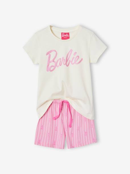 Fille-Pyjama, surpyjama-Pyjashort Barbie® motif foil brillant