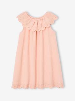 -Robe de cérémonie avec collerette brodée fille