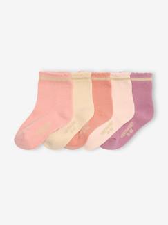 -Lot de 5 paires de chaussettes bébé avec détails scintillants