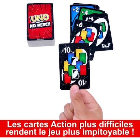 Mattel Games - UNO No Mercy - Jeu de cartes pour toute la famille JAUNE 6 - vertbaudet enfant 