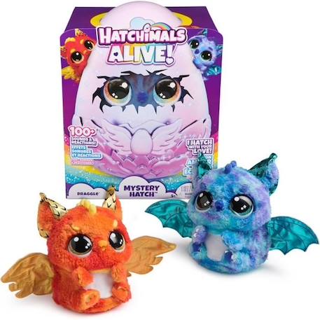 SPIN MASTER DRAGGLE HATCHIMALS ALIVE ECLOSION SECRETE ROSE 1 - vertbaudet enfant 