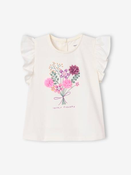 Bébé-T-shirt avec fleurs en relief bébé