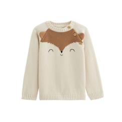 -Pull bébé en tricot - PETIT BEGUIN - Floxy - 100% coton - Manches longues - Col capuche