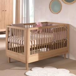 Chambre et rangement-Lit bébé évolutif en chêne massif 70x140 Romane