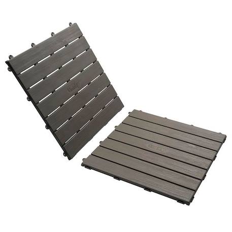 Smoby - Set de 6 dalles - Plancher de Maison - Anti-UV - 45x45cm - Effet texturé bois - Plastique 100% recyclé - Fabriqué en France GRIS 3 - vertbaudet enfant 