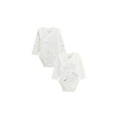 Bébé-Body-Lot de 2 bodies bébé manches longues ouverture croisée Petite Balade