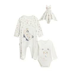 Kit naissance 3 pièces pyjama, body et doudou bébé Baby Panda  - vertbaudet enfant