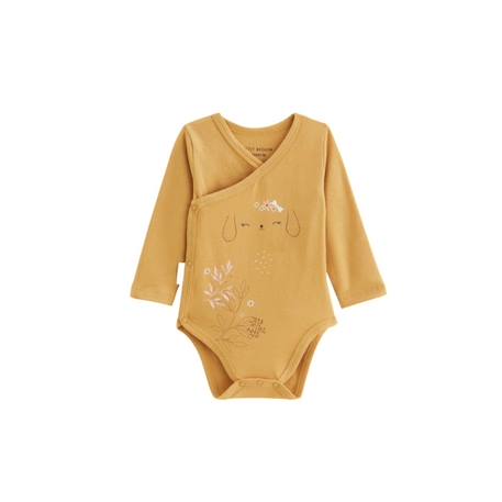 Lot de 2 bodies bébé manches longues ouverture croisée Emilie BLANC 5 - vertbaudet enfant 