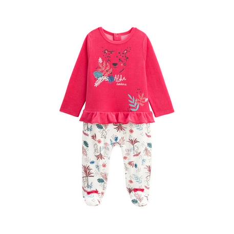 Pyjama bébé en velours Aloha Savana ROSE 1 - vertbaudet enfant 