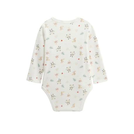 Lot de 2 bodies bébé manches longues ouverture croisée Baby Panda BLANC 3 - vertbaudet enfant 