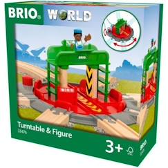 Jouet-Brio World Plaque Tournante et Personnage - Accessoire pour circuit de train en bois - Ravensburger - Mixte dès 3 ans - 33476