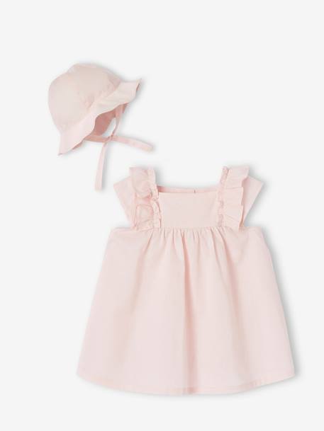 Bébé-Coffret robe et capeline bébé fille