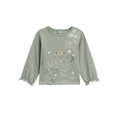 -T-shirt bébé manches longues kaki Lily