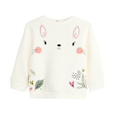 -Ensemble sweat et pantalon avec headband bébé fille en molleton Happy Bunny