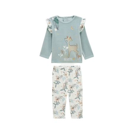 Pyjama bébé 2 pièces en velours Alma BLEU 1 - vertbaudet enfant 