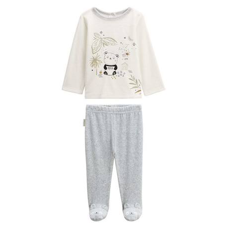 Bébé-Pyjama bébé 2 pièces en velours Tropic Moon