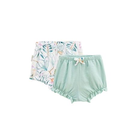 Bébé-Lot de 2 bloomers bébé en gaze de coton Patroika