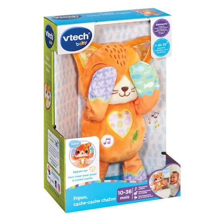 VTECH-FRIPON, CACHE-CACHE CHATON ORANGE 3 - vertbaudet enfant 