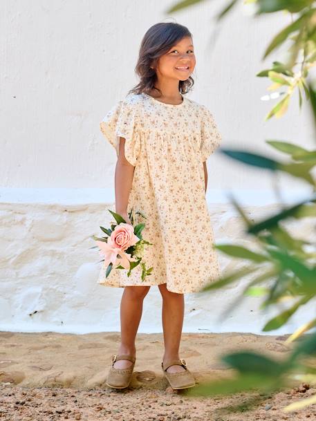 Robe en gaze de coton fille bleu grisé+lavande+rose+vanille+vert sauge+violet 14 - vertbaudet enfant 