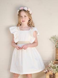 -Robe de cérémonie à ceinture dorée fille