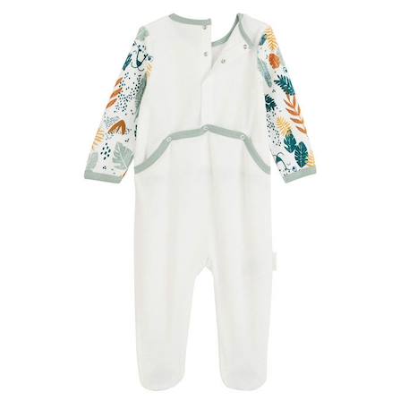 Pyjama bébé en velours Petit Bavard BLANC 4 - vertbaudet enfant 