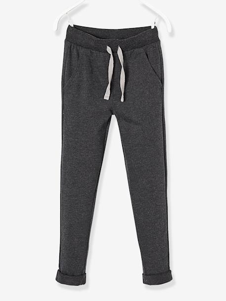 Pantalon jogger garçon en molleton BASICS marine+noir+vert sauge 4 - vertbaudet enfant 