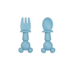 Puériculture-SET DE 2 COUVERTS SILICONE - 2 PCS silicone cutlery set MICKEY