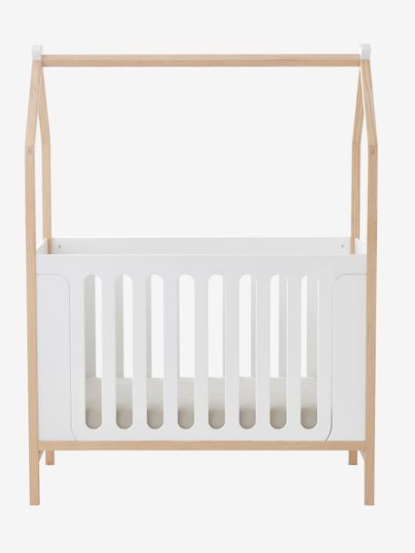 Lit bébé Cabane LIGNE COCONUT transformable en banquette blanc+Sable 4 - vertbaudet enfant 