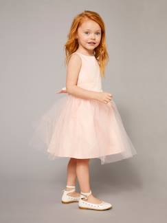 -Robe de cérémonie fille en satin et tulle