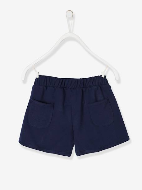 Short sport Basics fille en molleton marine foncé+rose+terracotta 3 - vertbaudet enfant 