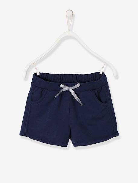 Short sport Basics fille en molleton marine foncé+rose+terracotta 2 - vertbaudet enfant 