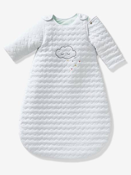 Gigoteuse matelassée Bio Collection BIO NUAGE à manches amovibles blanc 1 - vertbaudet enfant 