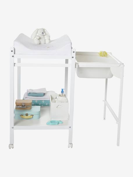 Table à langer avec baignoire intégrée VERTBAUDET MagicTub blanc+naturel/blanc 4 - vertbaudet enfant 