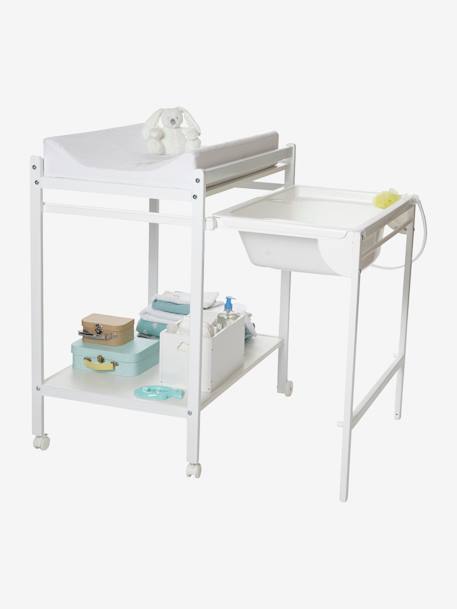 Table à langer avec baignoire intégrée VERTBAUDET MagicTub blanc+naturel/blanc 2 - vertbaudet enfant 