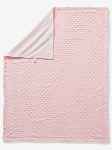 Couverture bébé en polaire minky et molleton STELLA gris+rose 5 - vertbaudet enfant 