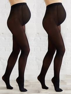 -Lot de 2 collants opaques de grossesse