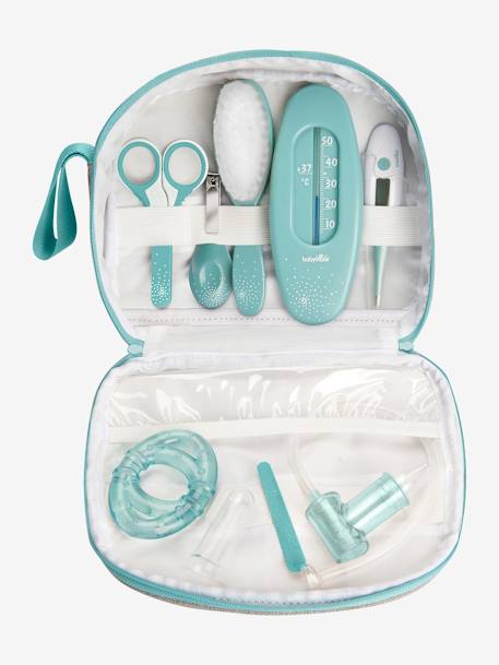 Trousse de Soin Compacte Grise 9 Accessoires Inclus BABYMOOV gris/bleu+gris/pêche 15 - vertbaudet enfant 