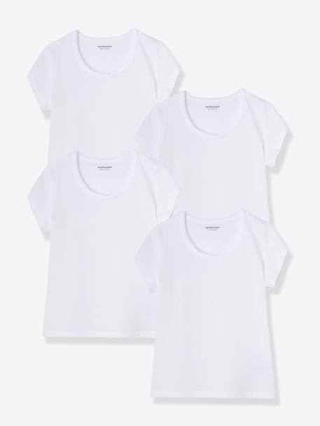 Lot de 4 T-shirts fille BASICS  - vertbaudet enfant