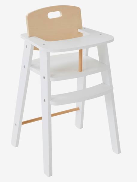 Chaise haute poupon en bois FSC® Blanc 5 - vertbaudet enfant 