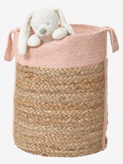 Linge de maison et décoration-Panier de rangement en jute bicolore