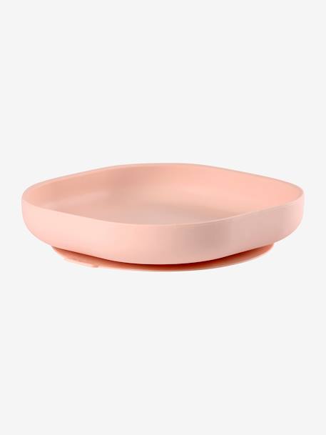 Assiette silicone avec ventouse BEABA bleu+rose+vert 5 - vertbaudet enfant 