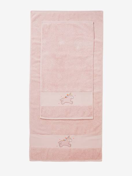 Serviette de bain Licorne rose clair 4 - vertbaudet enfant 