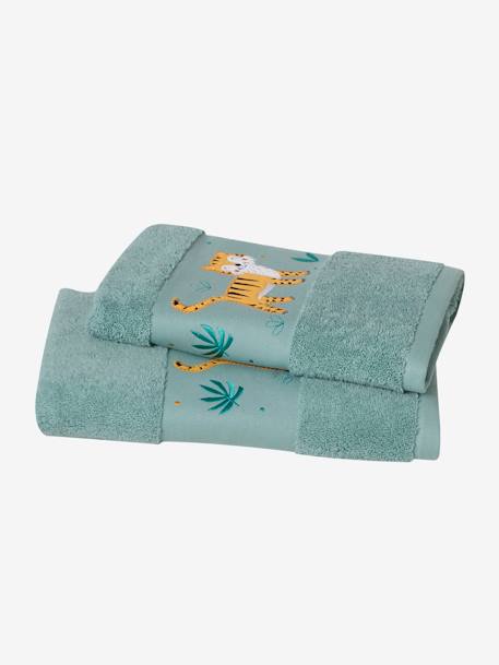 Serviette de bain Tigre vert 1 - vertbaudet enfant 