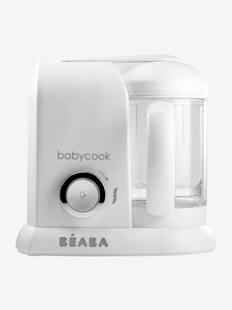 Robot 4 en 1 BEABA Babycook solo blanc/gris argent+dark grey 1 - vertbaudet enfant 