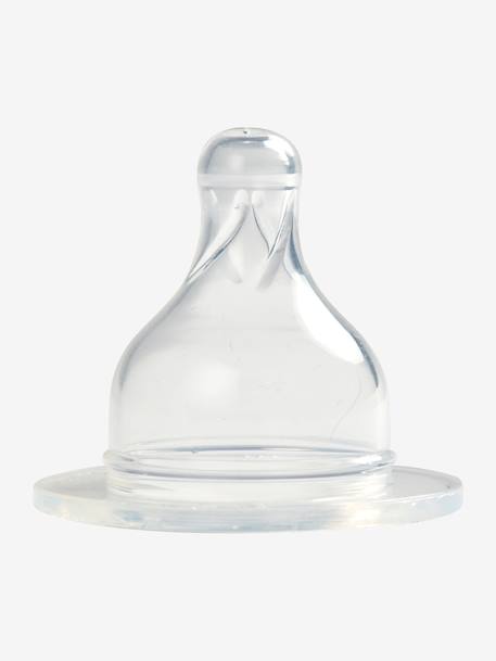 Lot de 2 tétines liquide épais pour biberons verre col large BÉABA TRANSPARENT 2 - vertbaudet enfant 